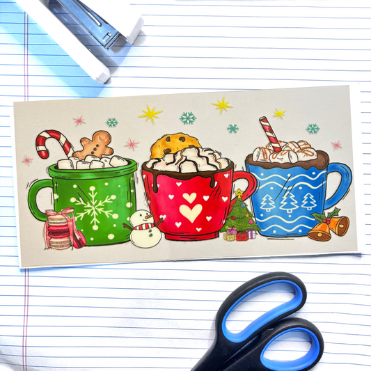 Fall 028 Christmas Hot Cocoa 16oz uv dtf wrap