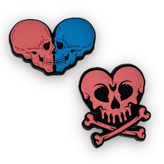 Skull Love Valentines Croc Charms