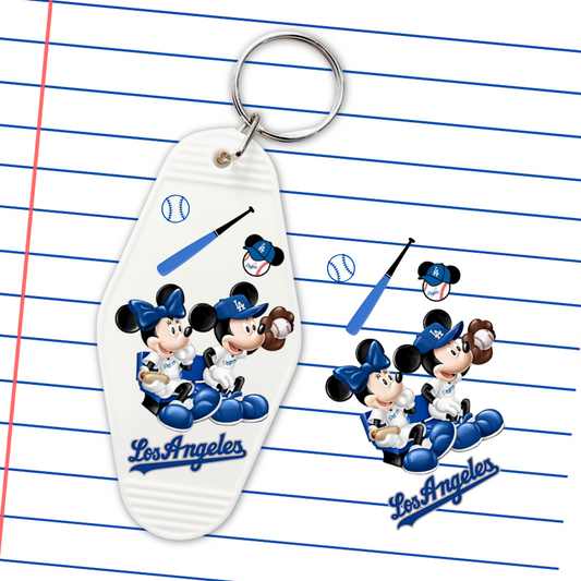 060 Mouse Baseball Motel Keychain Decal