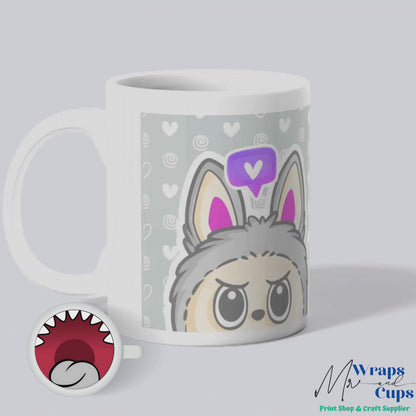 007 Mug Gray Labubu UV DTF Wrap