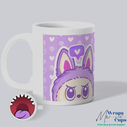 009 Mug Purple Labubu UV DTF Wrap