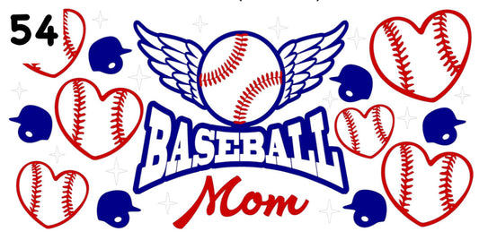 054 Baseball Mom UV DTF Wrap