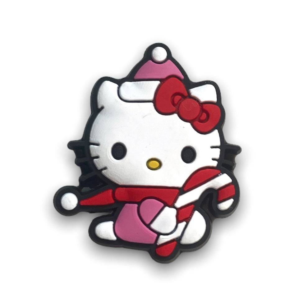 604 Christmas Kitty Silicone Charm